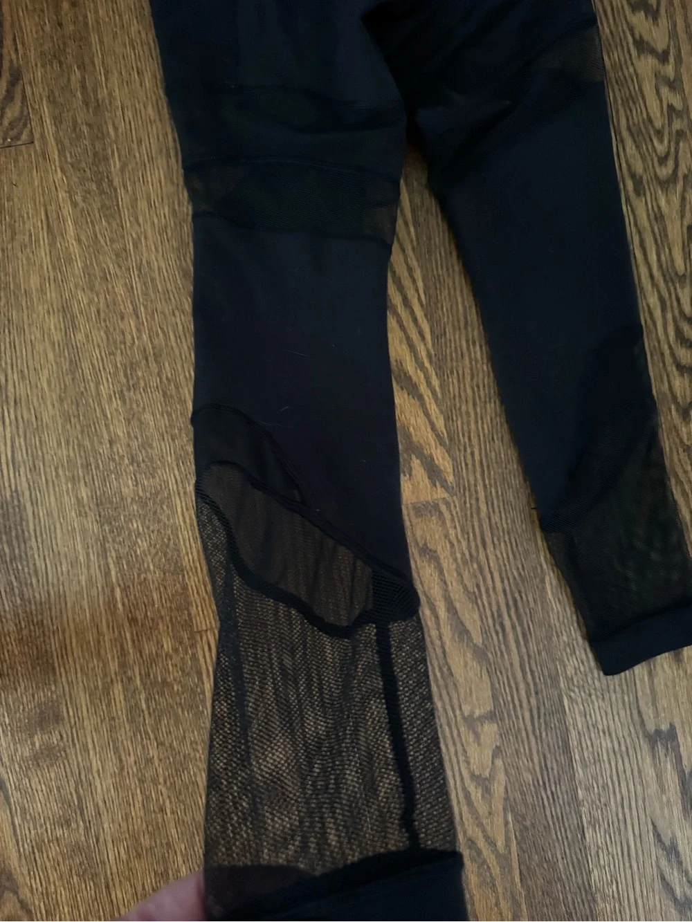 lululemon athletica Black High-Rise Mesh Panel Leggings